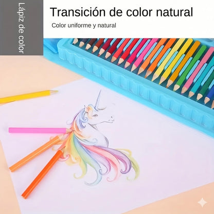 SET DE CRAYONES 208 PCS (ROSA)
